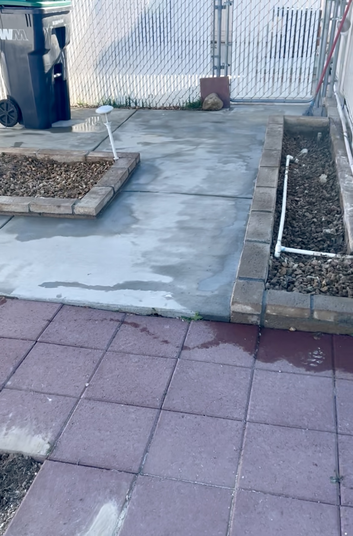 Patio after dog waste cleanup Antelope Valley